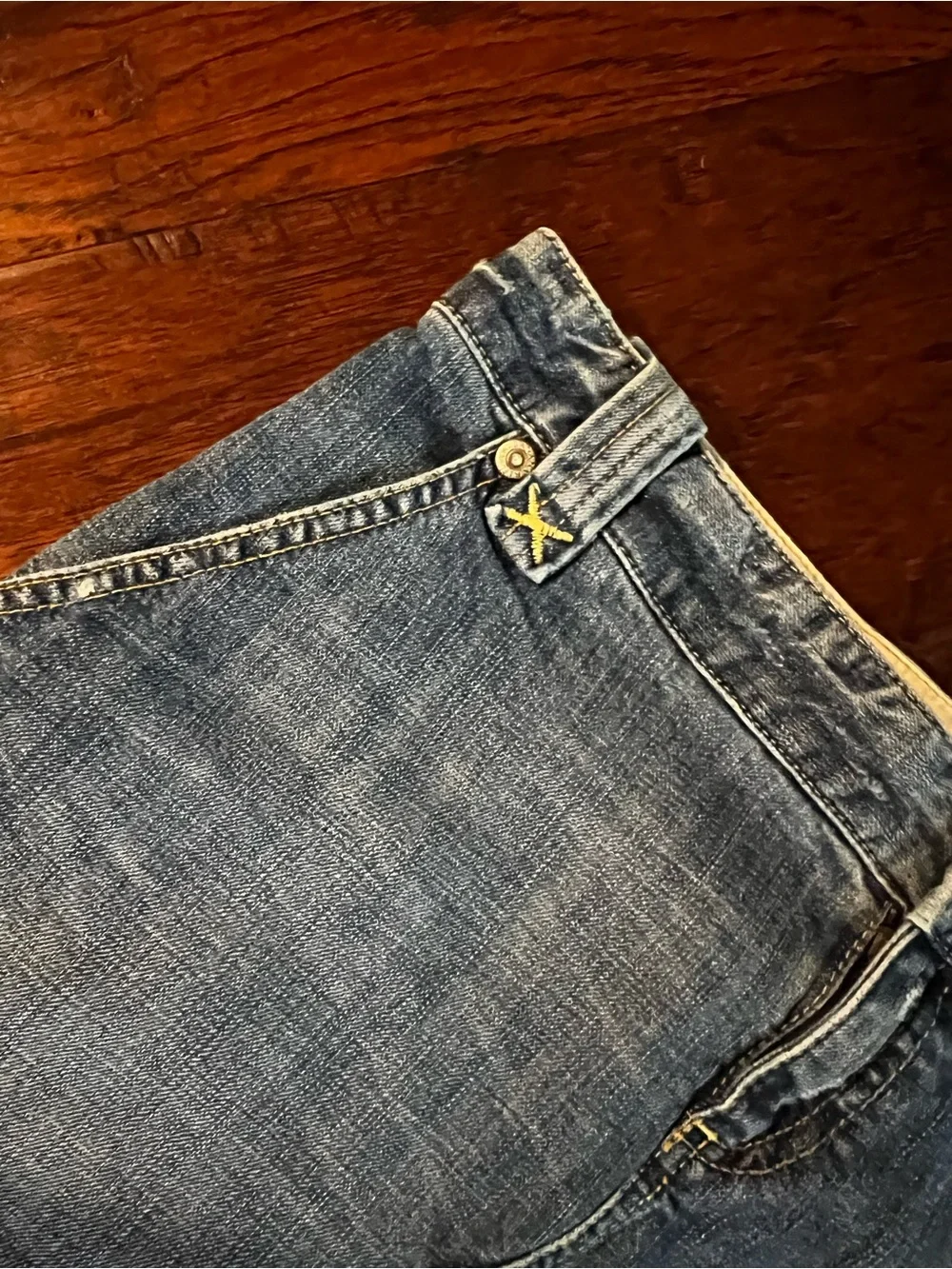 Banana Republic Denim Mini Skirt Size 0 Petite Raw Hem Cargo Pocket